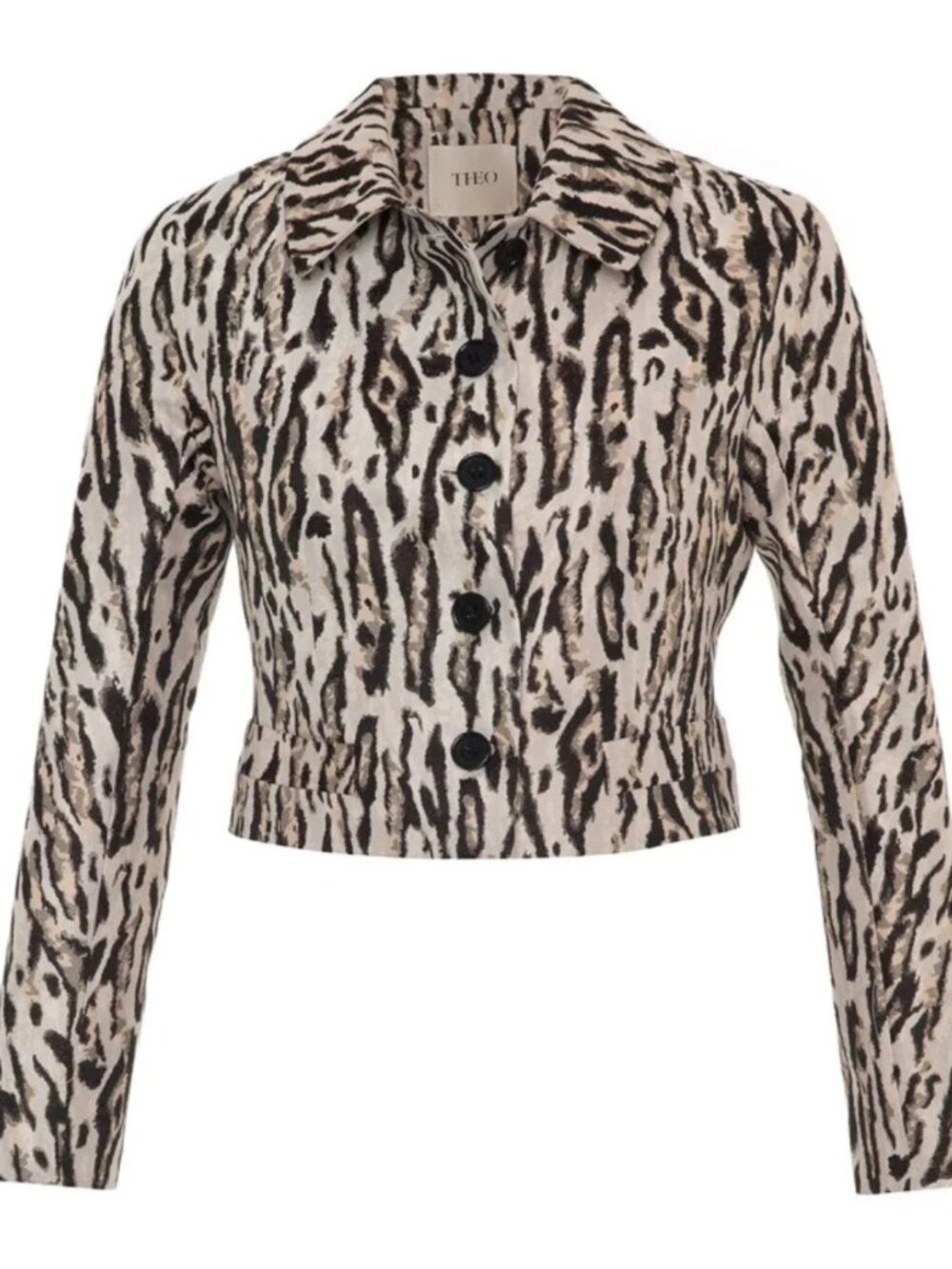 Theo Tyche Jacquard Skrunken Jacket Size XS